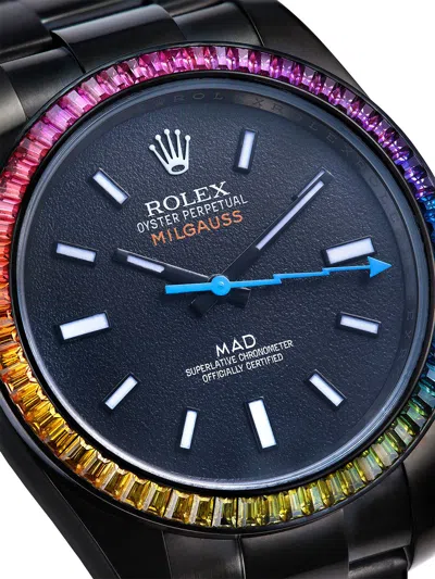 Shop Mad Paris Customised Rolex Milgauss Rainbow 35mm