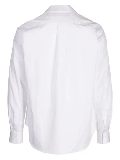 Shop Black Comme Des Garçons Cut-out Detailed Cotton Shirt