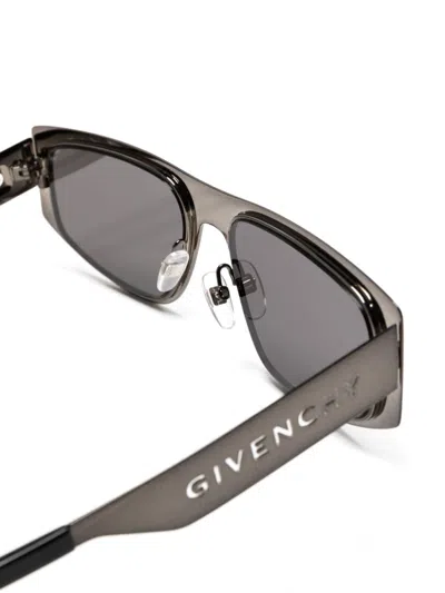 Shop Givenchy Cutout-logo Rectangle-frame Sunglasses