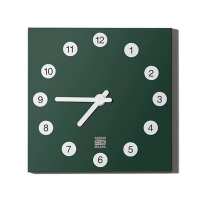 Shop Danese Milano Oramai  By Giulio Iacchetti Wall Clock Green