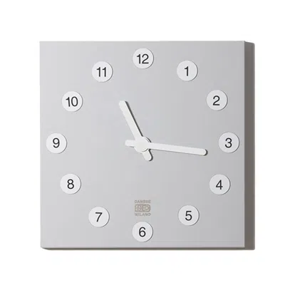 Shop Danese Milano Oramai  By Giulio Iacchetti Wall Clock Silver