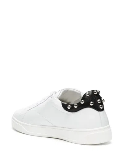 Shop Lanvin Ddbo Studded Leather Sneakers