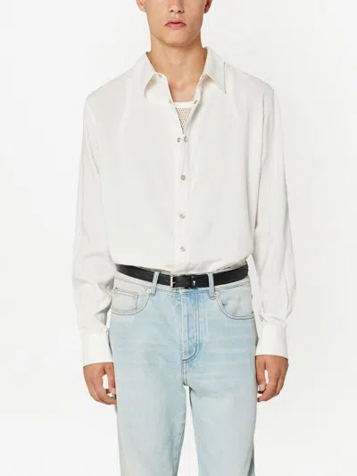 Shop Ami Alexandre Mattiussi Decorative-button Long-sleeve Shirt