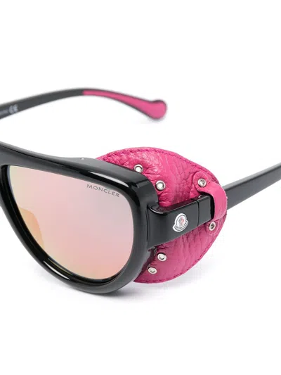 Shop Moncler Detachable Eye Shield Sunglasses