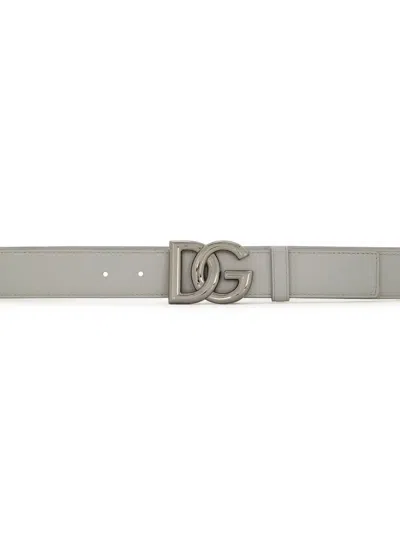 Shop Dolce & Gabbana Dg-logo Buckle Leather Belt