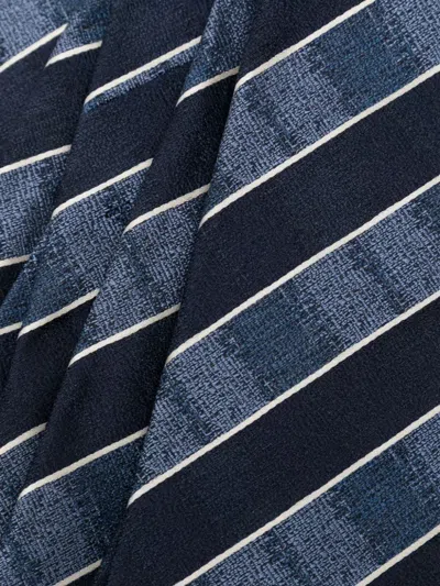 Shop Kiton Diagonal Stripe Silk-blend Tie