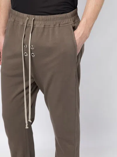 Shop Rick Owens Drkshdw Elasticated-waist Cotton Trousers