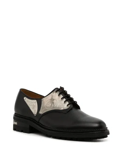 Shop Toga Virilis Embellished Leather Oxford Shoes