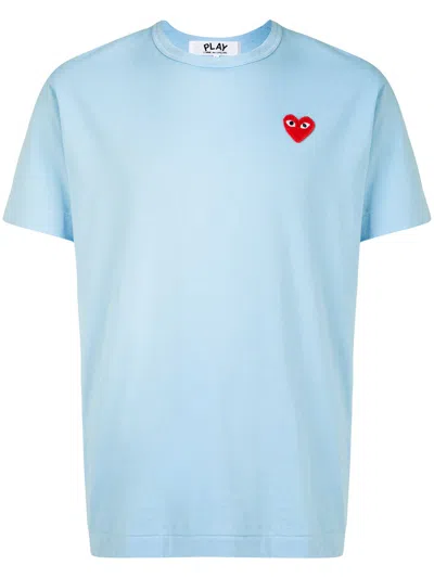 Shop Comme Des Garçons Play Embroidered Heart Patch T-shirt