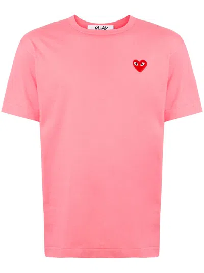 Shop Comme Des Garçons Play Embroidered Heart Regular Fit T-shirt
