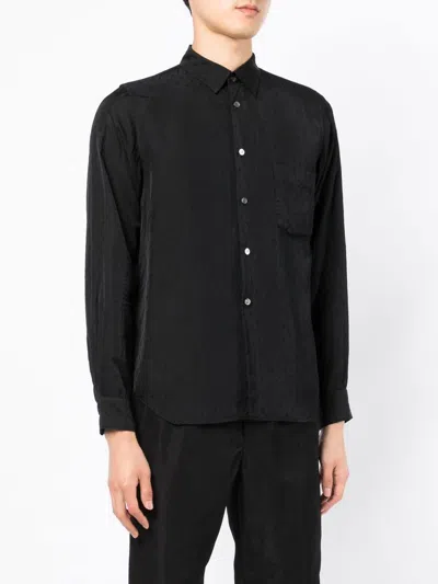 Shop Black Comme Des Garçons Embroidered Paisley-pattern Shirt
