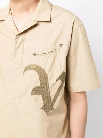 Shop Toga Virilis Embroidered-detail Short-sleeve Shirt