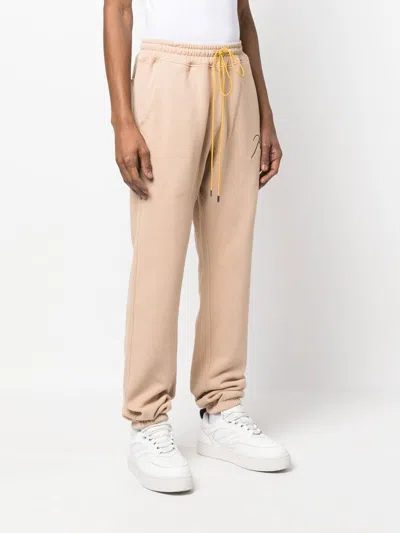 Shop Rhude Embroidered-logo Cotton Track Pants