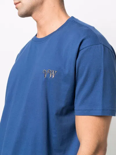 Shop Vivienne Westwood Embroidered-logo Organic-cotton T-shirt