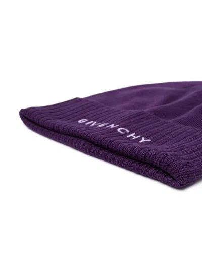 Shop Givenchy Embroidered-logo Wool Beanie