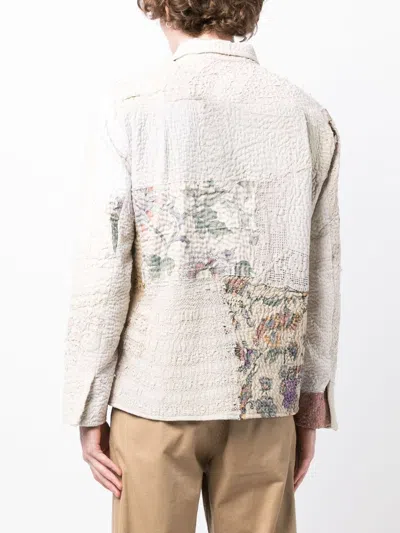 Shop By Walid Embroidered-patchwork Cotton Shirt Jacket