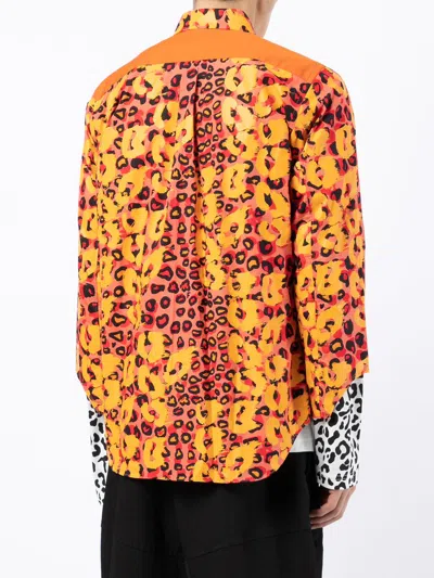 Shop Black Comme Des Garçons Filip Pagowski Print Cut-out Cuff Shirt