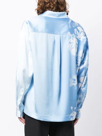 Shop Feng Chen Wang Floral-print Long-sleeve Shirt