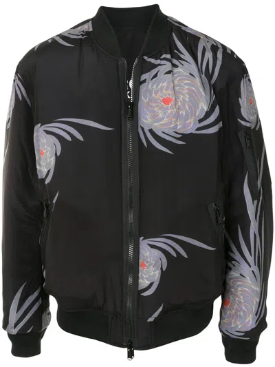Shop Undercover Floral-print Zip-up Bomber Jacket