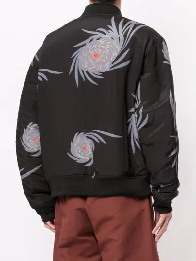 Shop Undercover Floral-print Zip-up Bomber Jacket