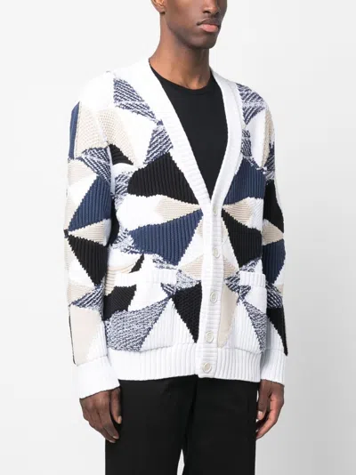Shop Missoni Geometric-pattern V-neck Cardigan