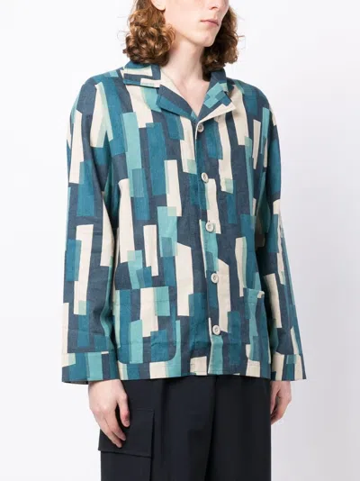 Shop Clot Geometric-print Button-up Shirt