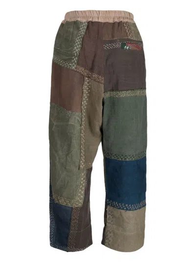 Shop By Walid Gerald Patchwork Loose-fit Trousers