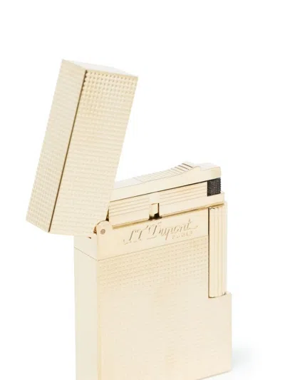 Shop St Dupont Gold-plated Engraved-logo Lighter