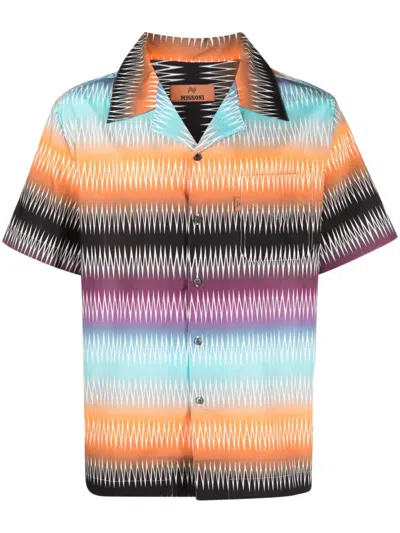 Shop Missoni Gradient Chevron-print Shirt