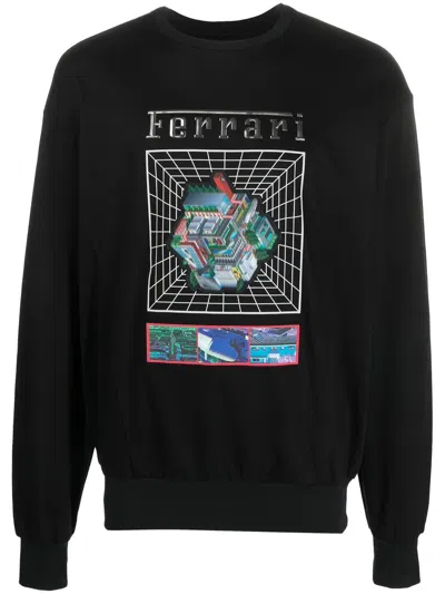Shop Ferrari Graphic-print Cotton Sweatshirt