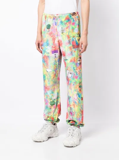 Shop Liberal Youth Ministry Graphic-print Velvet Trousers