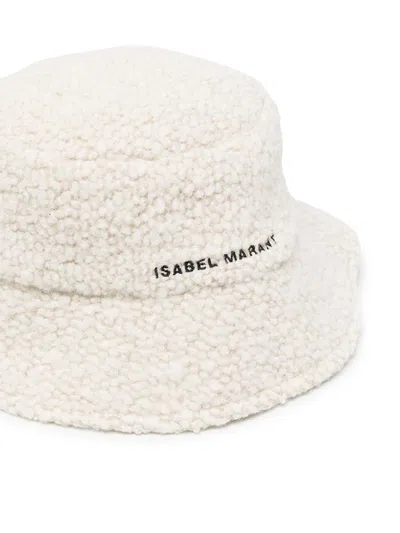 Shop Isabel Marant Heavy-knit Logo-embroidered Hat