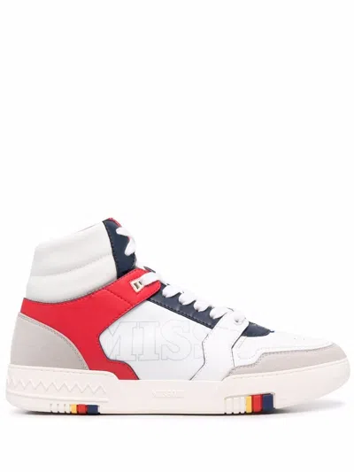 Shop Missoni High-top Panelled Sneakers