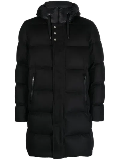 Shop Herno Hooded Padded Mid-length Coat