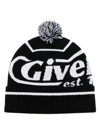 Shop Givenchy Intarsia-knit Logo Wool Beanie