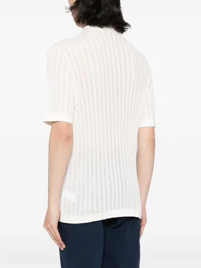 Shop Tagliatore Jesse Pointelle-knit Polo Shirt