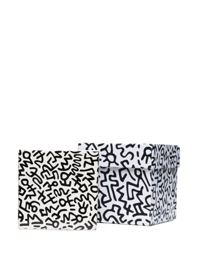 Shop Ligne Blanche Keith Haring 'black Pattern' Candle (260g)