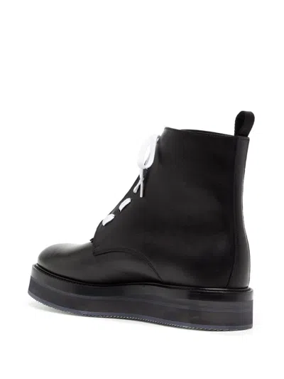 Shop Nicolas Andreas Taralis Lace-up Leather Ankle Boots