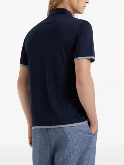 Shop Brunello Cucinelli Layered-effect Polo Shirt