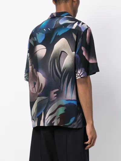 Shop Paul Smith Leaf-print Short-sleeve Shirt