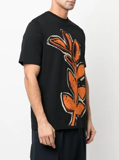 Shop Paul Smith Leaf-print Round-neck T-shirt