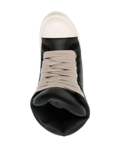 Shop Rick Owens Leather High-top Sneakers