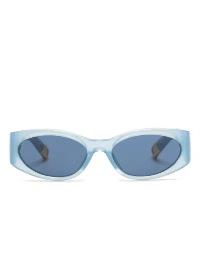 Shop Jacquemus Les Lunettes Ovalo Sunglasses