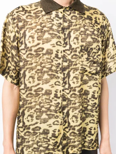 Shop Toga Virilis Leopard-print Short-sleeved Shirt
