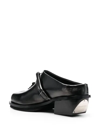 Shop Jordanluca Lock-detail Calf-leather Slippers