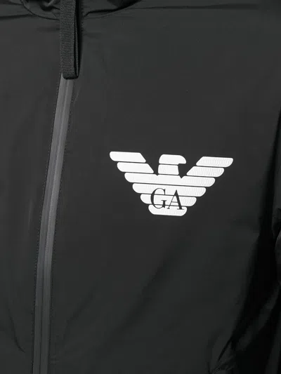 Shop Emporio Armani Logo Zipped Jacket