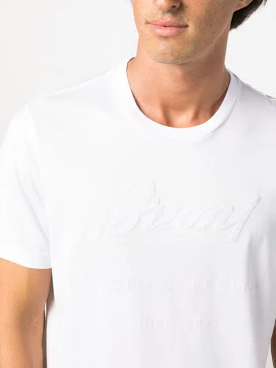 Shop Brioni Logo-appliqué Cotton T-shirt