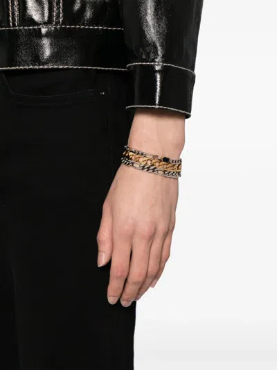 Shop In Gold We Trust Paris Logo-charm Multi-chain Bracelet
