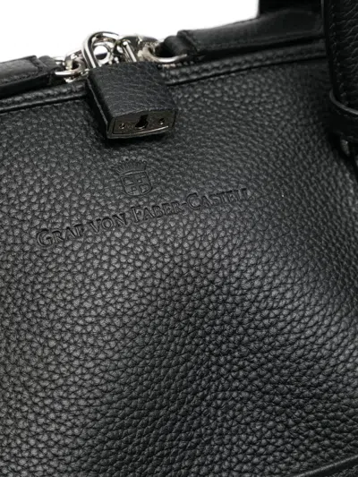 Shop Graf Von Faber-castell Logo-debossed Leather Holdall