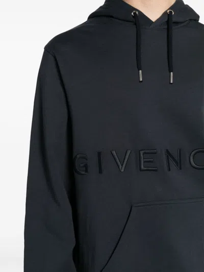 Shop Givenchy Logo-embroidered Cotton Hoodie